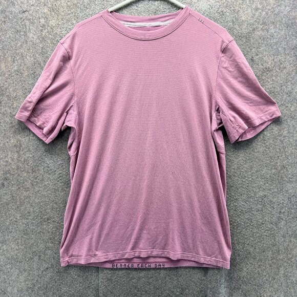 Lululemon Shirt Men XL Mauve Pink Metal Vent Tech Short Sleeve 2.0 Clay Silvere - Picture 1 of 11